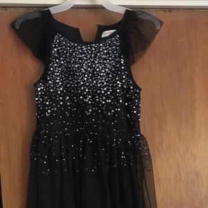 Black sequin & tulle formal dress